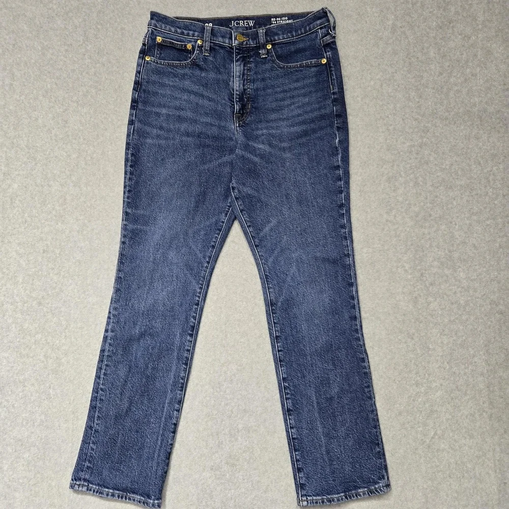 J Crew Jeans Mens 28 Blue '96 Straight Fit Denim‎ Classic Five Pocket RE-96-IDG